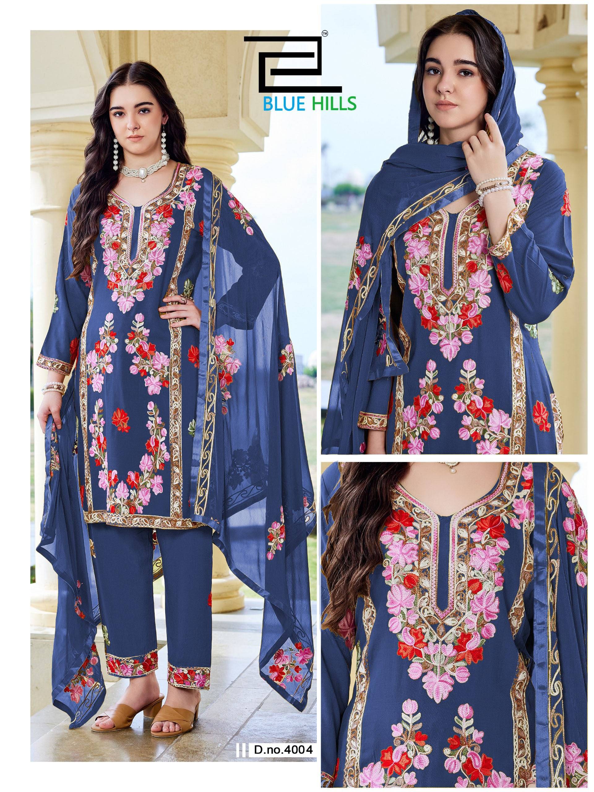 AMANAT By Blue Hills 4001 To 4004 Series Stylish Beautiful Colourful Rayon Dresses At Wholesale Price